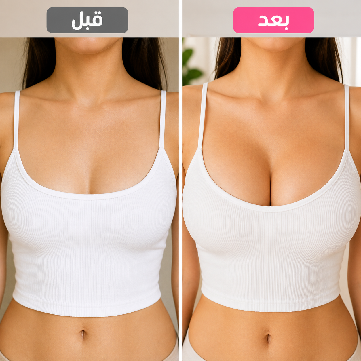 مقارنة قبل وبعد استخدام ELLELUXE